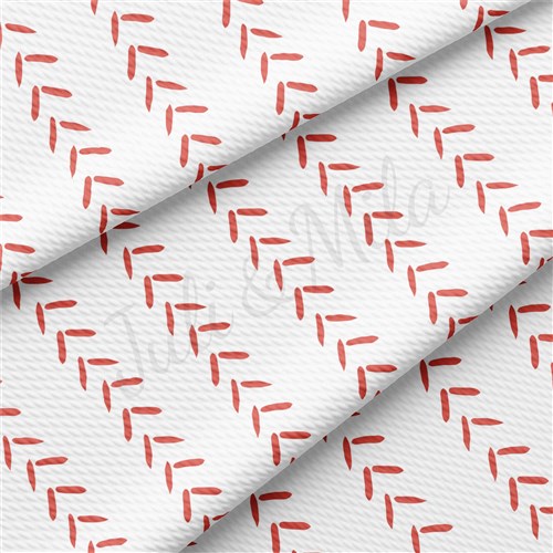 Baseball Printed Liverpool Bullet Textured Stretch Solid Strip Thick Knit Jersey Fabric