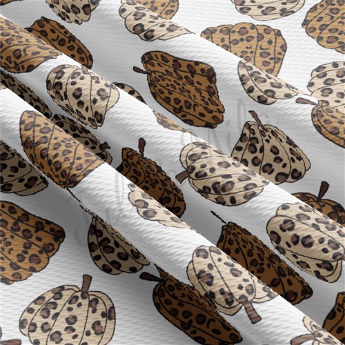 Leopard Cheetah Pumpkin Fall Liverpool Bullet Textured Stretch Solid Strip Thick Knit Jersey Fabric