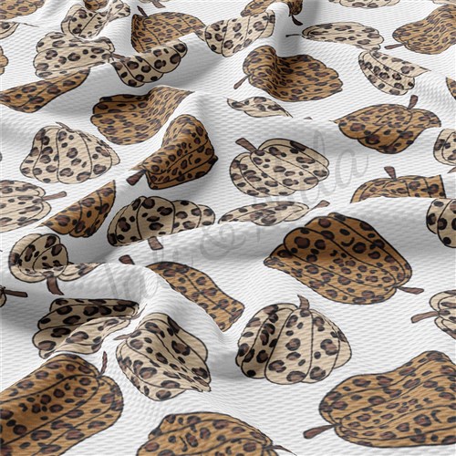 Leopard Cheetah Pumpkin Fall Liverpool Bullet Textured Stretch Solid Strip Thick Knit Jersey Fabric
