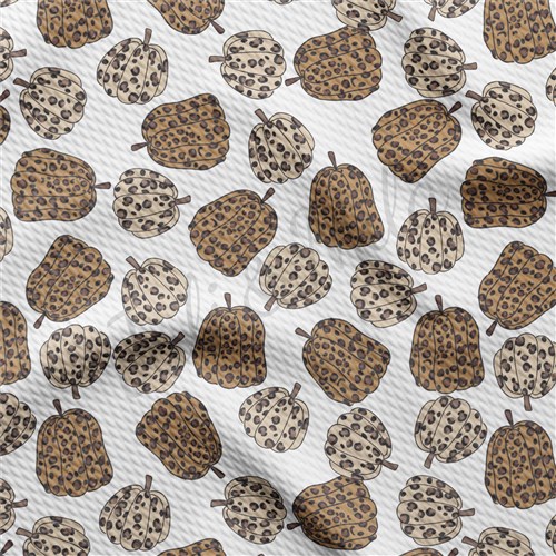 Leopard Cheetah Pumpkin Fall Liverpool Bullet Textured Stretch Solid Strip Thick Knit Jersey Fabric