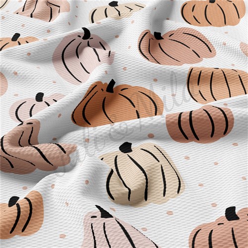 Fall Autumn Pumpkin Printed Liverpool Fabric AA647 & Get a Free $89.99 Embroidery Bundle