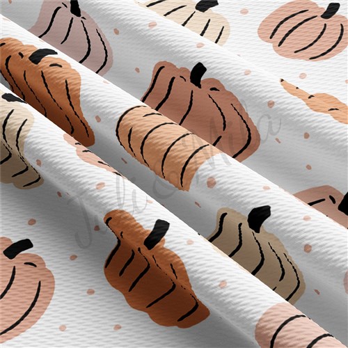 Fall Autumn Pumpkin Printed Liverpool Fabric AA647 & Get a Free $89.99 Embroidery Bundle