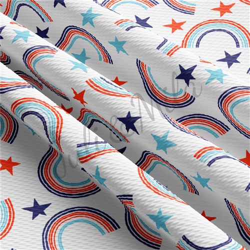 Patriotic 4th of July Rainbows Printed Liverpool Bullet PT76 TBP102 & Get a Free $89.99 Embroidery Bundle