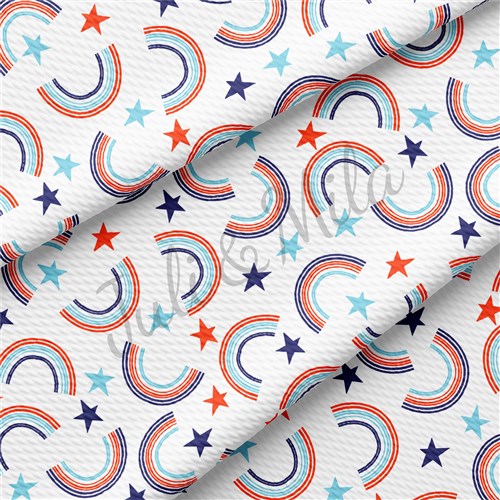 Patriotic 4th of July Rainbows Printed Liverpool Bullet PT76 TBP102 & Get a Free $89.99 Embroidery Bundle