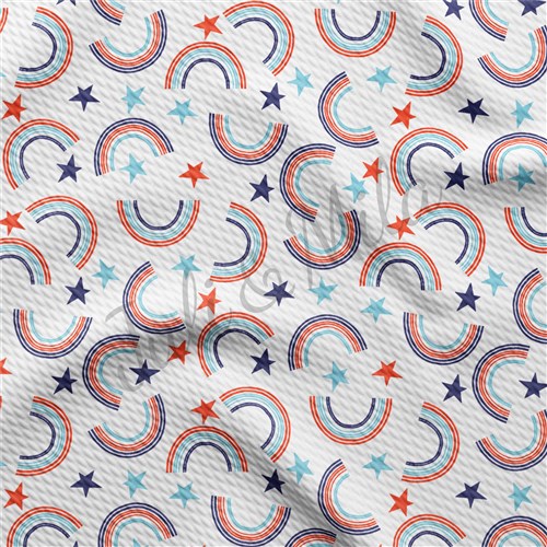 Patriotic 4th of July Rainbows Printed Liverpool Bullet PT76 TBP102 & Get a Free $89.99 Embroidery Bundle
