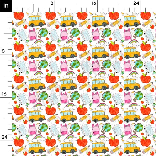 Back To School Printed Liverpool Bullet Textured Stretch Solid Strip Thick Knit Jersey Fabric
