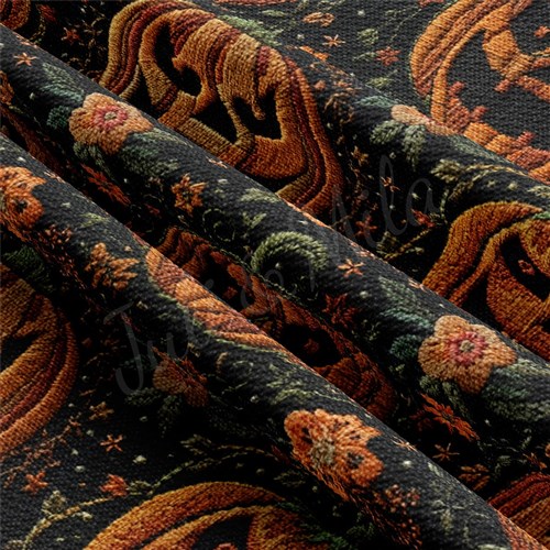 Autumn Fall Halloween Printed Liverpool Fabric AA1814 & Get a Free $89.99 Embroidery Bundle