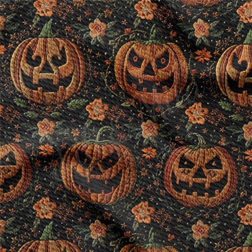 Autumn Fall Halloween Printed Liverpool Fabric AA1814 & Get a Free $89.99 Embroidery Bundle