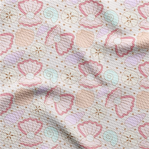 Summer Printed Liverpool Bullet Textured Stretch Solid Strip Thick Knit Jersey Fabric