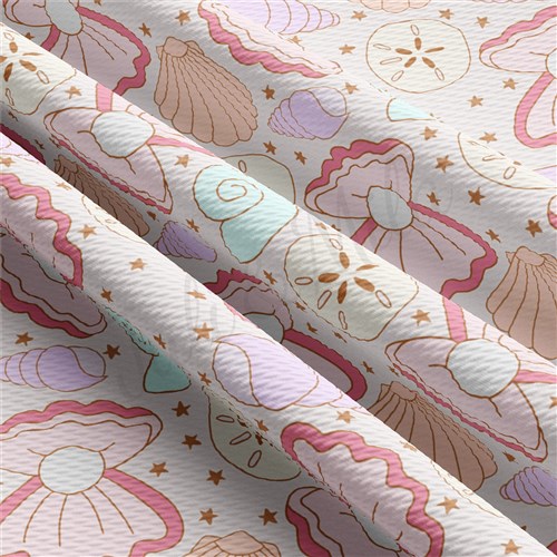 Summer Printed Liverpool Bullet Textured Stretch Solid Strip Thick Knit Jersey Fabric