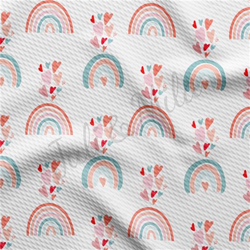 Valentine's Day Rainbow Printed Fabric AA1071 & Get a Free $89.99 Embroidery Bundle