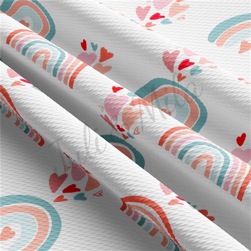 Valentine's Day Rainbow Printed Fabric AA1071 & Get a Free $89.99 Embroidery Bundle