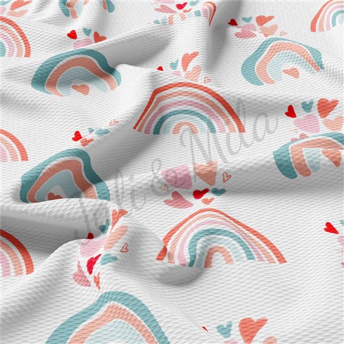 Valentine's Day Rainbow Printed Fabric AA1071 & Get a Free $89.99 Embroidery Bundle