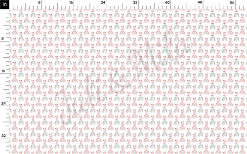 Valentine's Day Rainbow Printed Fabric AA1071 & Get a Free $89.99 Embroidery Bundle