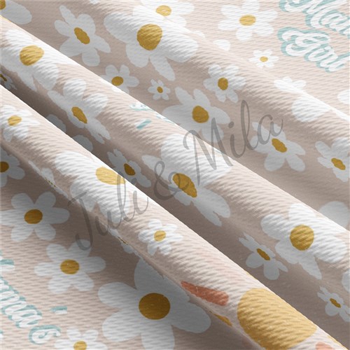 Mommas Girl Printed Liverpool Bullet Textured Stretch Solid Strip Thick Knit Jersey Fabric
