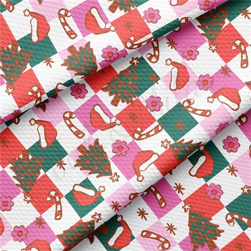 Christmas Christmas Liverpool Bullet Textured Stretch Solid Strip Thick Knit Jersey Fabric