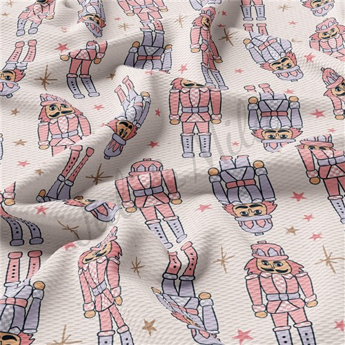 Christmas Printed Liverpool Bullet Textured Stretch Solid Strip Thick Knit Jersey Fabric