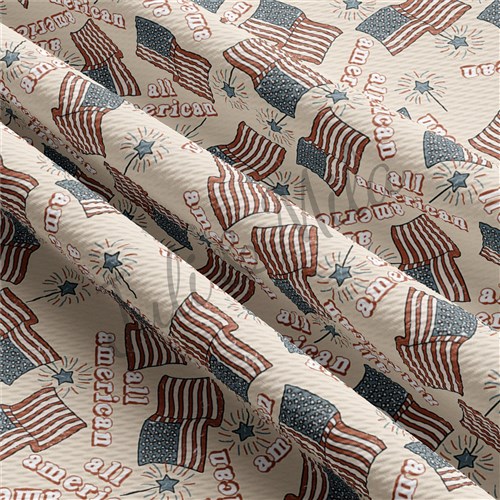 4th of July American Flag Patriotic Printed (PT22) & Get a Free $89.99 Embroidery Bundle