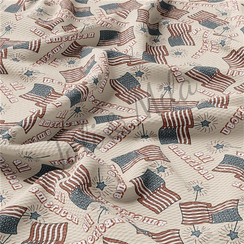 4th of July American Flag Patriotic Printed (PT22) & Get a Free $89.99 Embroidery Bundle