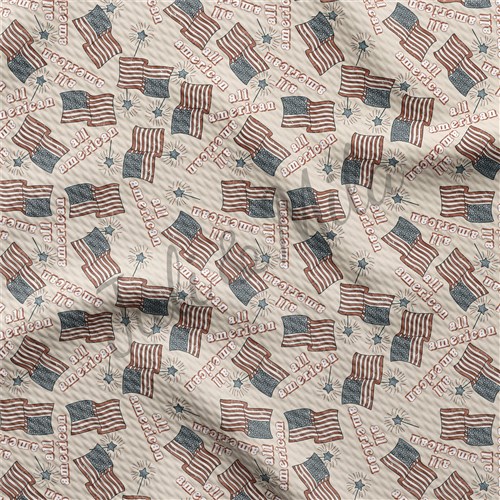 4th of July American Flag Patriotic Printed (PT22) & Get a Free $89.99 Embroidery Bundle