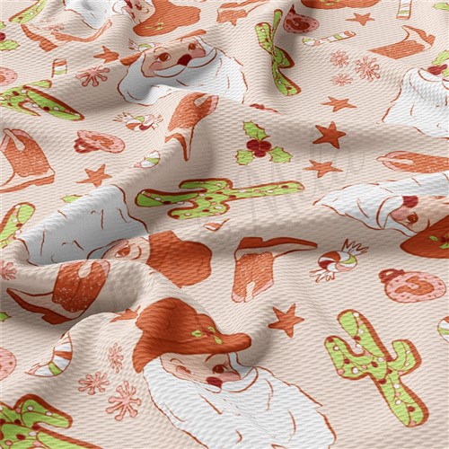 Christmas Christmas Liverpool Bullet Textured Stretch Solid Strip Thick Knit Jersey Fabric