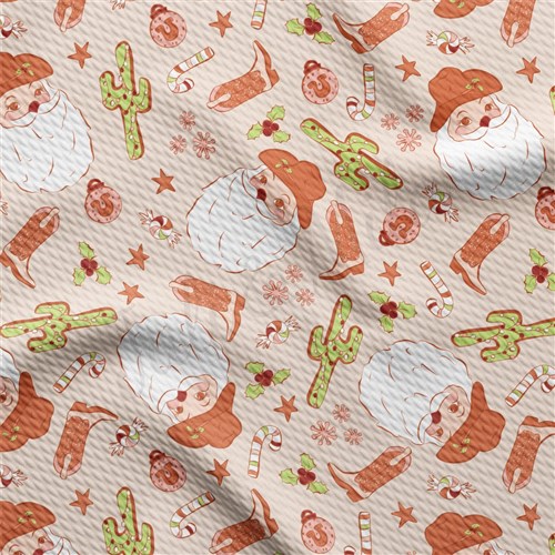 Christmas Christmas Liverpool Bullet Textured Stretch Solid Strip Thick Knit Jersey Fabric