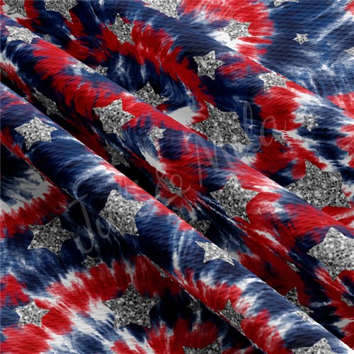 Patriotic 4th of July PT42 Liverpool Bullet Textured Stretch Solid Strip Thick Knit Jersey Fabric