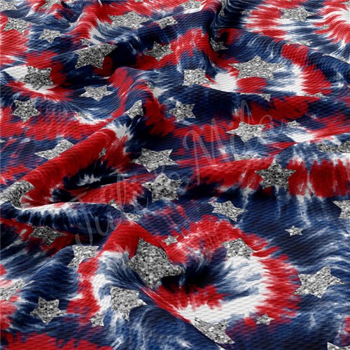 Patriotic 4th of July PT42 Liverpool Bullet Textured Stretch Solid Strip Thick Knit Jersey Fabric