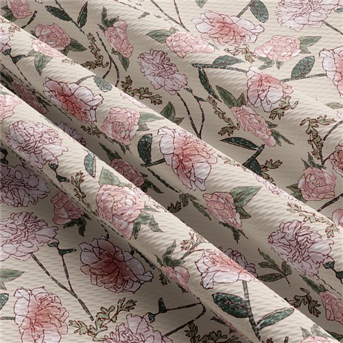 Floral Printed Liverpool 4 Way Fabric Floral63 & Get a Free $89.99 Embroidery Bundle