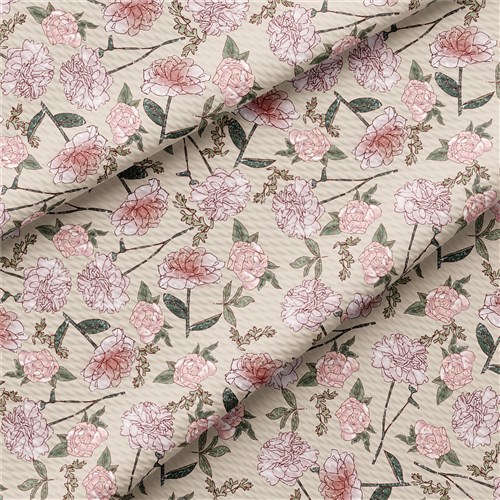 Floral Printed Liverpool 4 Way Fabric Floral63 & Get a Free $89.99 Embroidery Bundle