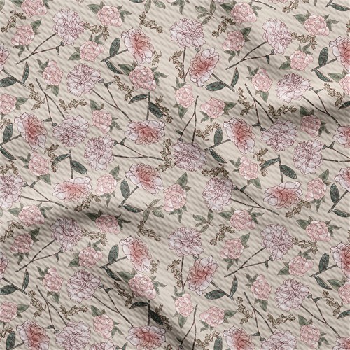 Floral Printed Liverpool 4 Way Fabric Floral63 & Get a Free $89.99 Embroidery Bundle