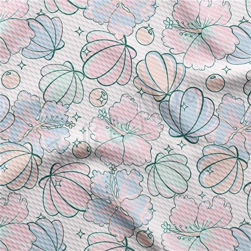 Summer Printed Liverpool Bullet Textured Stretch Solid Strip Thick Knit Jersey Fabric