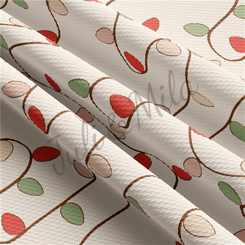 Christmas Printed Liverpool Bullet Textured Stretch Solid Strip Thick Knit Jersey Fabric