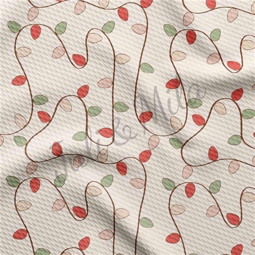 Christmas Printed Liverpool Bullet Textured Stretch Solid Strip Thick Knit Jersey Fabric