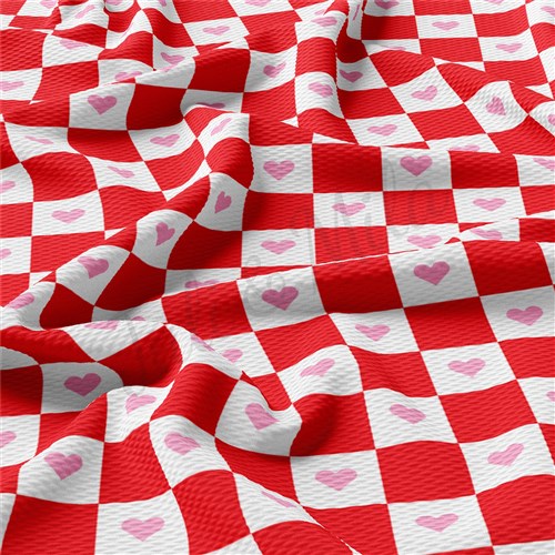 Valentine's Day Printed Liverpool Bullet Textured Stretch Solid Strip Thick Knit Jersey Fabric