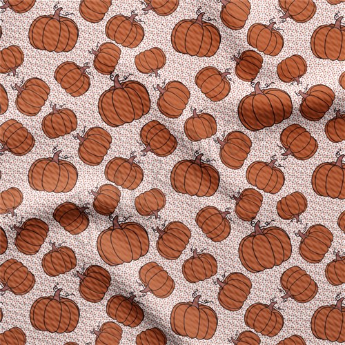 Pumpkin Printed Liverpool Bullet Textured Stretch Solid Strip Thick Knit Jersey Fabric