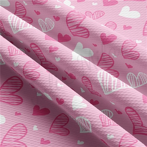 Valentine's Day Liverpool Bullet Textured Stretch Solid Strip Thick Knit Jersey Fabric