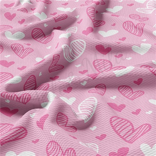 Valentine's Day Liverpool Bullet Textured Stretch Solid Strip Thick Knit Jersey Fabric
