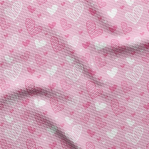 Valentine's Day Liverpool Bullet Textured Stretch Solid Strip Thick Knit Jersey Fabric