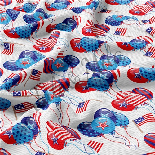 Patriotic 4th of July Printed Liverpool USA Flag (PT & Get a Free $89.99 Embroidery Bundle