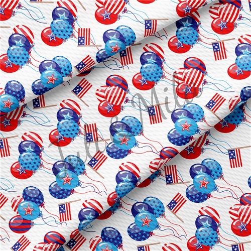 Patriotic 4th of July Printed Liverpool USA Flag (PT & Get a Free $89.99 Embroidery Bundle