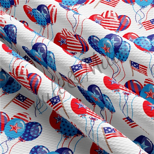 Patriotic 4th of July Printed Liverpool USA Flag (PT & Get a Free $89.99 Embroidery Bundle