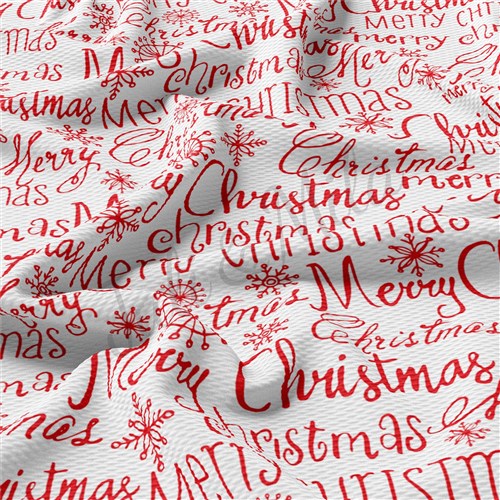 Christmas Printed Liverpool Bullet Textured Stretch Solid Strip Thick Knit Jersey Fabric