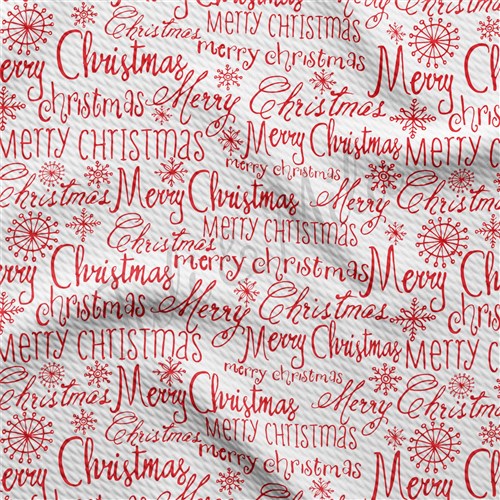 Christmas Printed Liverpool Bullet Textured Stretch Solid Strip Thick Knit Jersey Fabric