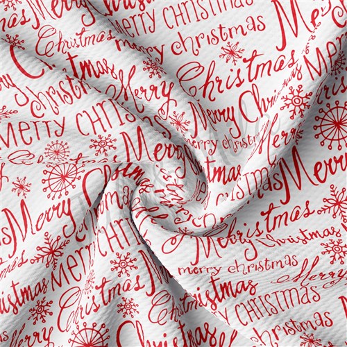 Christmas Printed Liverpool Bullet Textured Stretch Solid Strip Thick Knit Jersey Fabric