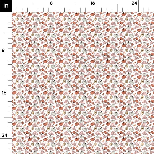 Hey There Pumpkin Printed Liverpool Bullet Textured Stretch Solid Strip Thick Knit Jersey Fabric