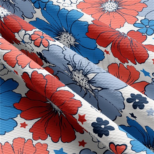 Patriotic 4th of July Printed Liverpool Fabric AA1720 & Get a Free $89.99 Embroidery Bundle