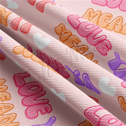 Valentine's Day Printed Liverpool Bullet Textured Stretch Solid Strip Thick Knit Jersey Fabric