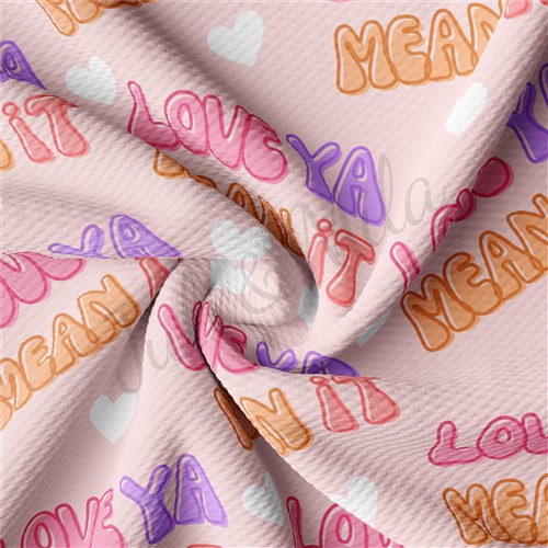 Valentine's Day Printed Liverpool Bullet Textured Stretch Solid Strip Thick Knit Jersey Fabric