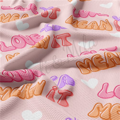Valentine's Day Printed Liverpool Bullet Textured Stretch Solid Strip Thick Knit Jersey Fabric